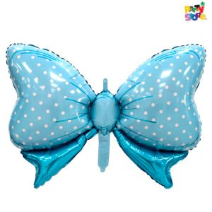 GLOBO METAL MOÑO CELESTE 89X58CM X1