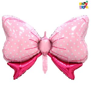 GLOBO METAL MOÑO ROSA 89X58CM X1