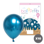 GLOBO CHROME 12" AZUL RJ-23008 X10