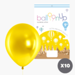 GLOBO CHROME 12" AMARILLO (RJ-23008) X10