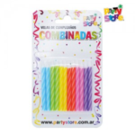 VELA 6CM COMBINADAS MULTICOLOR X12