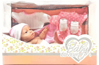 BABY LOVELY CON ROPA RECIEN NACIDO CJA X1