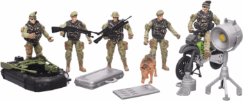 SET MILITAR ARMAS + SOLDADOS X1