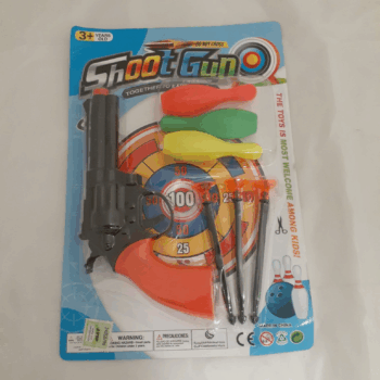 PISTOLA CON FLECHAS Y BOLOS X1