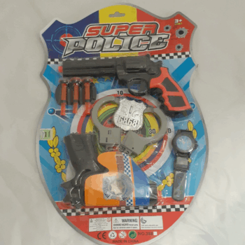 SET POLICIA CON ACCESORIOS BLI X5