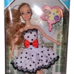 MUÑECA C/VESTIDO Y CARTERA X1