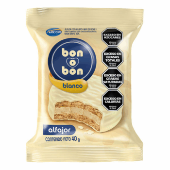 ALFAJOR BON O BON BLANCO X40GRS