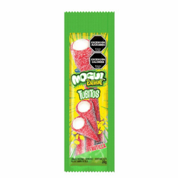GOMITAS MOGUL EXTREME TUBITOS DE FRUTILLA 20GRS X1