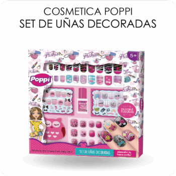 SET DE UÑAS DECORADAS CJA X1