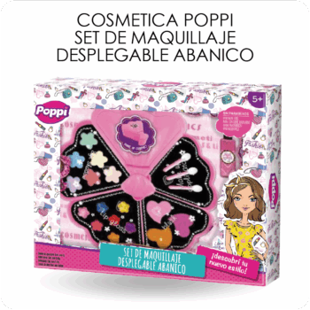 SET MAQUILLAJE DESPLEGABLE ABANICO CJA X1