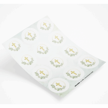 STICKERS COMUNION GREEN X10