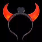 VINCHA LUZ CUERNOS ROJOS X1