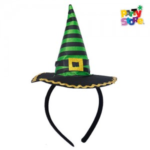 VINCHA GORRO DE BRUJAA RAYAS X1