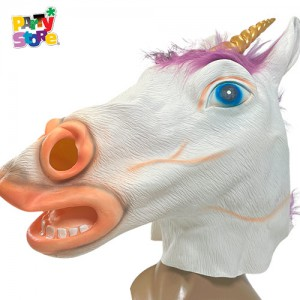 MASCARA DE LATEX UNICORNIO X1