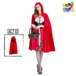 CAPA CAPERUCITA ROJA PREMIUM 80CM X1