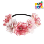 TOCADO DE FLORES ROSA X1