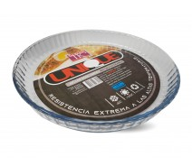 MOLDE PARA TARTA UNIQUE VIDRIO 30CM APROX X1