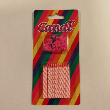 VELA ROSA C/PORTA ROSA X24