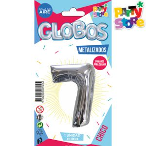 GLOBO METAL CHICO PLATA Nº7 X1