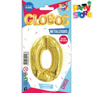 GLOBO METAL CHICO DORADO Nº0 X1