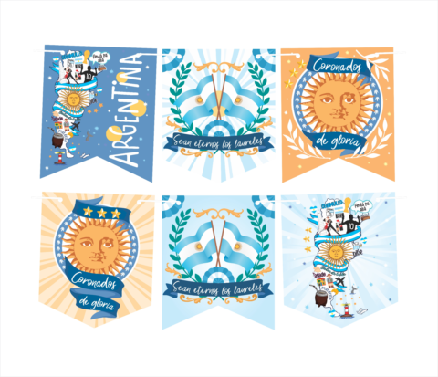 BANDERIN ESTAMPADO PATRIO X1