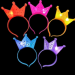 VINCHA CORONA PLAST TRANSP C/LUZ X1