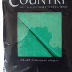 SERVILLETAS COUNTRY VERDE 33X33X40U