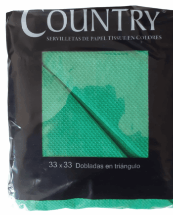 SERVILLETAS COUNTRY VERDE 33X33X40U