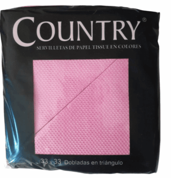 SERVILLETAS COUNTRY ROSA 33X33X40