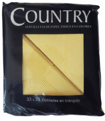SERVILLETAS COUNTRY AMARILLAS 33X33X40