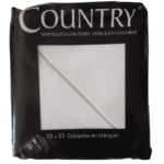 SERVILLETAS COUNTRY BLANCO 33X33X40